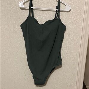 Olive/army green one piece bathing suit